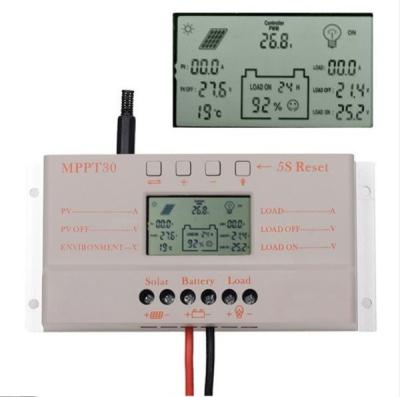 China 12V/24V 30 Amp MPPT Solar Charge Controller 380w For Solar System Control for sale