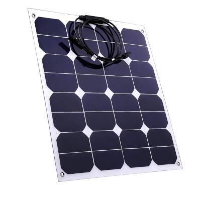 China Flexible 18v 50w Solar Panel Curved Soft Thin Film Solar Panel C60 Cell for sale