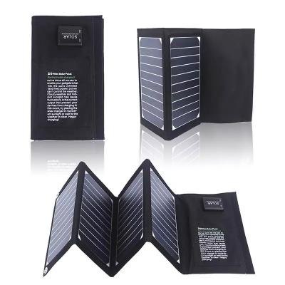 China Sunpower Cell 20w Folding Solar Panel Easy Carry Lightweight Camping Solar Panels for sale