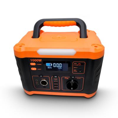 China MPPT 1000 Watt Powerstation 888wh Portable Backup Power Station With LED Light for sale