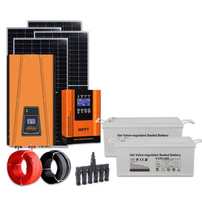 Cina OEM ODM Kit di sistema solare da 3 kW con batterie e pannelli di silicio monocristallino in vendita