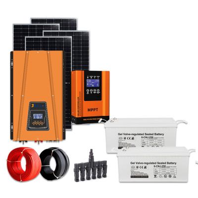 China Complete 8kw Solar System Kit Single Phase Adjustable AC Voltage Off Grid Inverter for sale