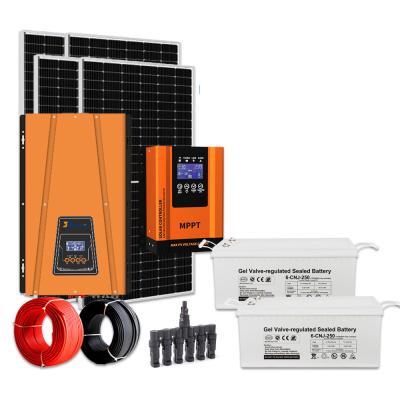 China GEL-batterij 5kw Complete off-grid zonne-energie-kits CE Rhos Fcc gecertificeerd Te koop