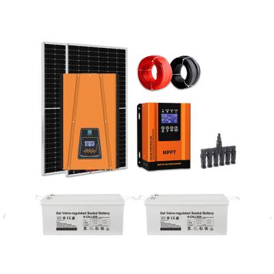 China Off Grid Full Set 10kw zonne-systeem kit met batterij opslag CE Rhos Fcc certificaat Te koop