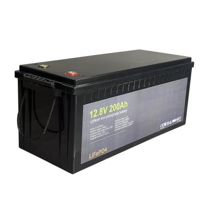 China Built In BMS LiFePo4 Solar  Battery 12V 200Ah Lithium Iron Phosphate Solar Battery for sale