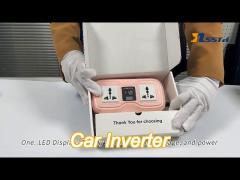 200w car inverter charger fast charging 12v to 220v pd type c socket  truck power inverter