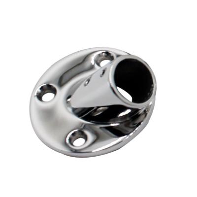 China Stainless Steel Marine Grade Hardware 45 Degree Boat Pipe Round Bottom Handrail Fittings for sale