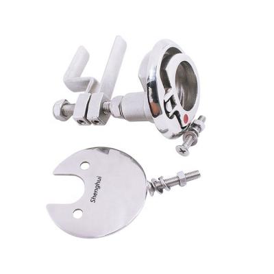 China Boat Hardware Fitting AISI 316 Stainless Steel Marine Boat Hatch Latches Turning Lock Lift Handle 60mm for sale