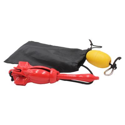 China Marine Hardware 0.7kg 1.5kg SHENGHUI Galvanized And Red Coated Folding Anchor Kit for sale