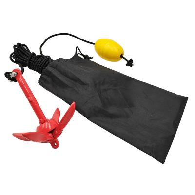 China High Quality Canoe Kayak Folding Flounder Anchor Kit 1.5Lbs Mooring With Bag And Bouy for sale