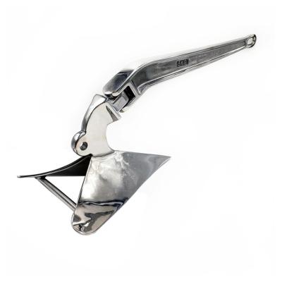 China Marine Hardware Hight Quality Marine Grade 316 SS Stainless Steel Mirror Polished 40 Kg Plow Plow Anchor for sale