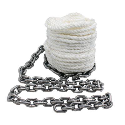 China Mooring Premium Nylon Rope and Chain Marine Mooring Dock Line Anchor Kit for sale