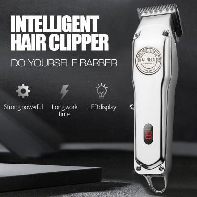 China Professional Car Stylists Barbers Hair Trimmers LCD Display Show Barbers Cordless Clipper 1919 for sale