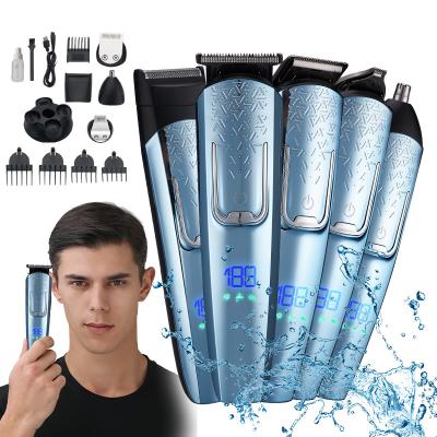 China NIKAI NK969 Car Professional 5 in 1 Set Beard Kit Grooming Men's Hair Trimmer Electric Hair Trimmer Nose Trimmer Set for sale