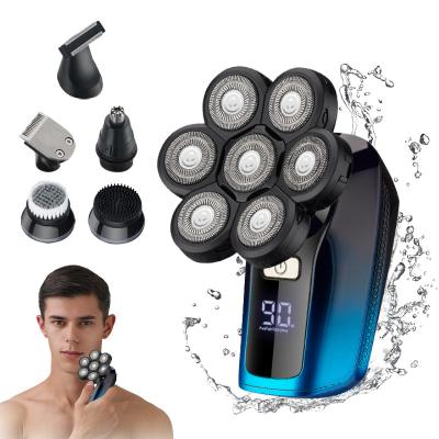 China 7 Blade LK7330 7D Waterproof 6 In 1 Razor Rechargeable Shavers And Trimmers Mens 7 Blade Electric Shaver for sale