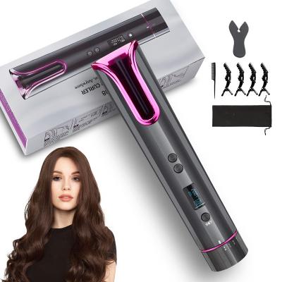 Κίνα Wireless Automatic USB Hair Curler Adjustable Heat Settings Professional Hair Hesitate Crimper Beach Waves Iron Curling Wand προς πώληση