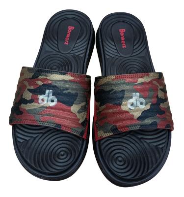 China Comfortable Wholesale Camouflage Slide Flat Slippers Customize Logo Inside Mens Slides Slipper for sale