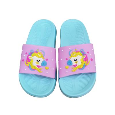 China Durable Unicorn Cute Eva Slide Comfortable Summer PVC Two Colors For Stylish Girls for sale