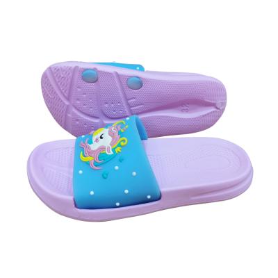 China Comfortable Hot Selling Two Colors Unicorn Thick Soles Slide Slipper for Stylish Girls for sale