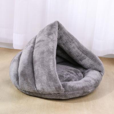 China Autumn Luxury Pet Sleeping Bag Winter Stored 100% Cotton Sustainable Design New Cat Dog Bed Tent for sale