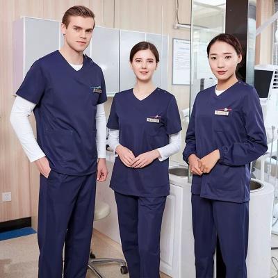 China Dental Female Short Sleeve Summer Brush Nurse Suit Hospital Dental Doctor Working Clothes Washing Clothes Operating Room for sale