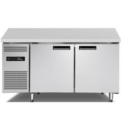 China Hot Selling Single-temperature Stainless Steel Commercial Frozen Food Table Freezer Refrigerator Countertop Refrigeration Refrigeration Workbench for sale