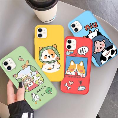 China Waterproof For iPhone 13 Pro Case Simplicity Cartoon Phone Case For iPhone 13 Animal Painted Soft Colorful Protective Silicone TPU Shell for sale