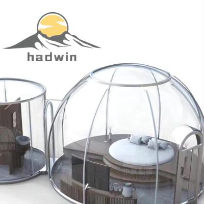 China Straight Tie Type Outdoor Transparent Oversized Round Hotel Bubble Tent Star Camping Homestay Spherical Tent for sale