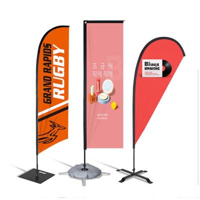 China Customized Automotive Feather Garden Promotional Beach Yellow Blue Red White Green Flags for sale