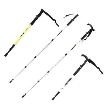 China Instant Stretchable Swivel Aluminum Alloy Mountaineering Raising Poles Canes for sale