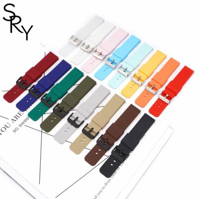 China Quick Realease Replcement Watch Band Hotsale 14/16/18/20/22/21/24mm Silicone Watchband Correa De Reloj 20mm Rubber Watch Straps for Smart Watch 18mm Watch Bands for sale