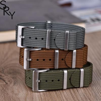 China Nylon Watch Strap 20mm 22mm Nylon Watch Strap Braid Ballistic Fabric Watch Band Ribbed Nylon Strap for sale