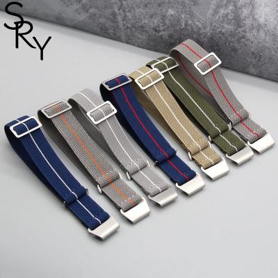 China Nylon High Quality Marine French Force DNC Strap Watch Band 20mm 22mm Stretch Elastic Parachute Watch Strap for sale