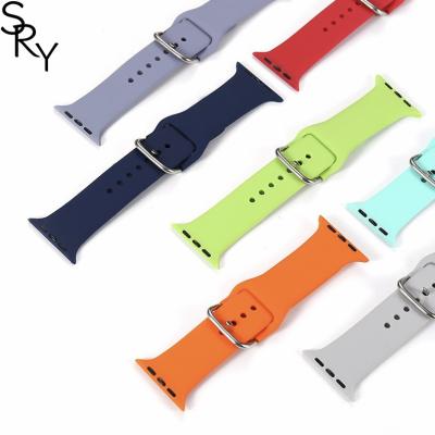 China Silicone SRY New Arrival APPLE-S008 Silicone Smart Watch Accessories Bands Strap For Apple Watch Strap Series 7 Apple Watch Band for sale