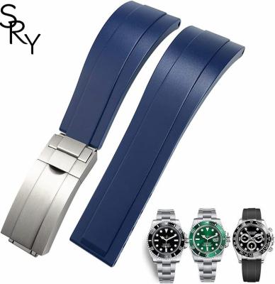 China Silicone FOR Role-x submarin-er watch strap Oyster rubber silicone watch bands for ro-lex watch band wristwatch straps Da-ytona watchband for sale