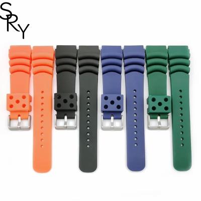 China PU for SEIK Divers water-proof sport silicone rubber replacement wrist watch band watch strap Wholesale Replacement for sale