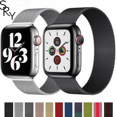 China Stainless steel SRY Stainless Steel milan milanese loop Bracelet strap For Apple Watch band 41mm 45mm 42mm 38mm Ultra 49MM for sale