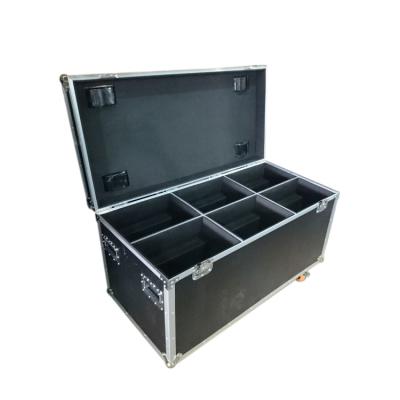 China Standard Type Led Battery Powered Par Can Light Air Fly Road Case 6in1 for sale