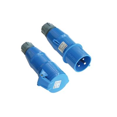 China 32A 3 Pin Single Phase Commercial ECO Shape Waterproof Electrical Power Connectors for sale