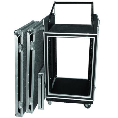 China 9mm Hard Plywood+Aluminum 12U 19 Inch Rack Mount Enclosure For Sound System for sale