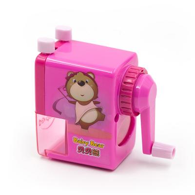 China Fancy Pencil Sharpener Beibei Bear Student Manual Pencil Sharpener Cute Plastic Pencil Sharpener 026110CH for sale