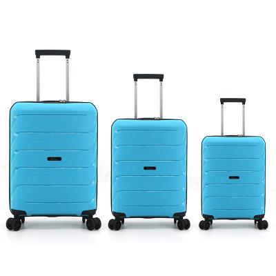 China Newspaper/Business GULI Customized Design Hard-SHELL Business Trolley Bag Luggage Bag 3 Pieces Set PP Suitcase Luggage for sale