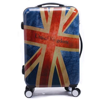 China PC Printing PC Trolley Luggage Set , Hard Suitcase With UK Flag for sale