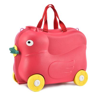 China Colorful Luggage Suitcase Baby Carriage Travel Shape Cartoon Daily / Business Bag For Kids for sale