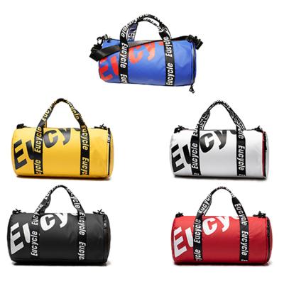 China Custom Logo Rolls Up Duffel Bag Men's Custom Classic Round Sport Waterproof Travel Logo Gym Bag for sale