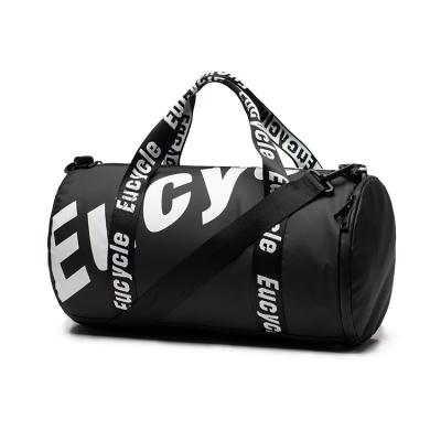 China Promotional Newest Fashion Solid Waterproof Folding Popular Waterproof Tarp Round Travel Bag Sports Fleece Travel Bag Gym Bag for sale