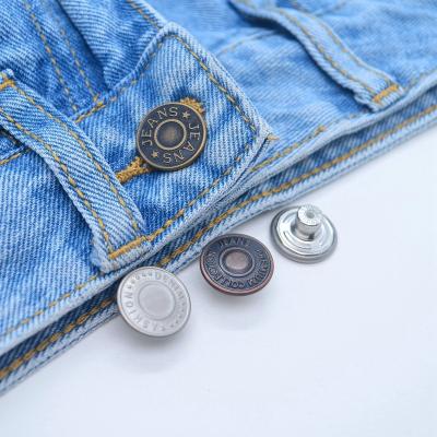 China Washable custom brand logo jeans buttons botones Para jeans denim studs studs rivets for jeans for sale