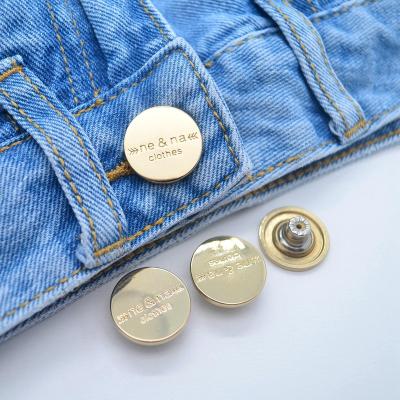 China Vintage Washable High Quality Classic Antique Accessories Brand Custom Logo Denim Metal Tack Jeans Button 17mm For Jeans for sale