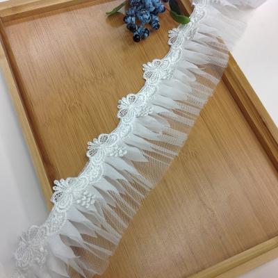 China Viable factory wholesale high quality embroidery lace fabric for wedding for sale