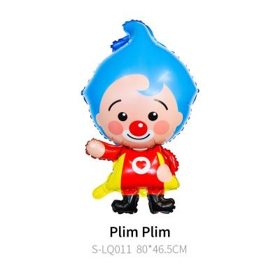 China Hot Sale Foil Plim Plim Foil Balloon Plim Clown Balloon Baby Shower Birthday Party Decorations for sale